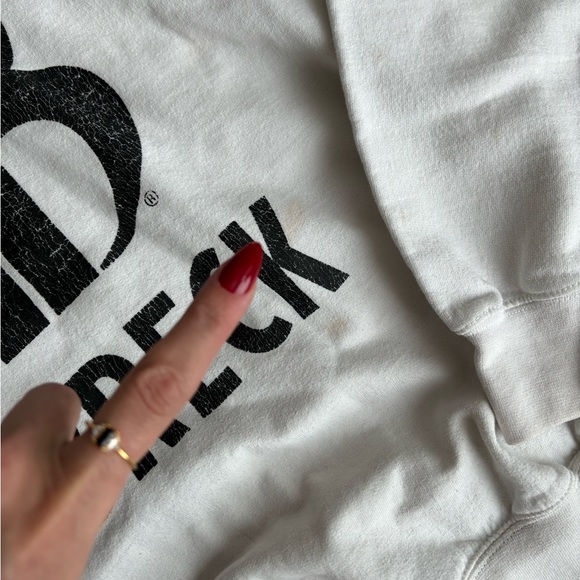 ‘Breck’ white and black sweatshirt size small - Picture 6 of 6
